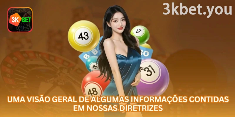Visão geral das informações incluídas nas diretrizes da 3kbet